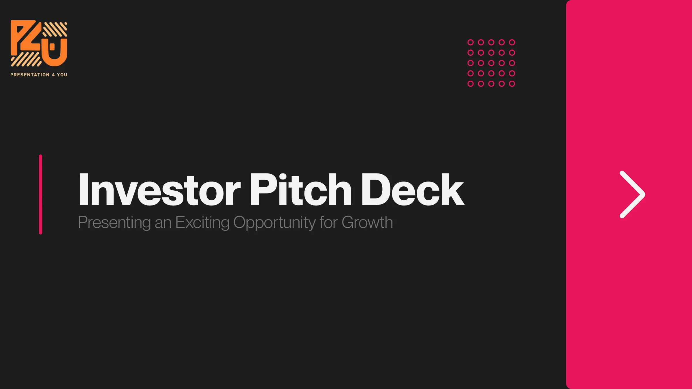 Investor Pitch Deck cover